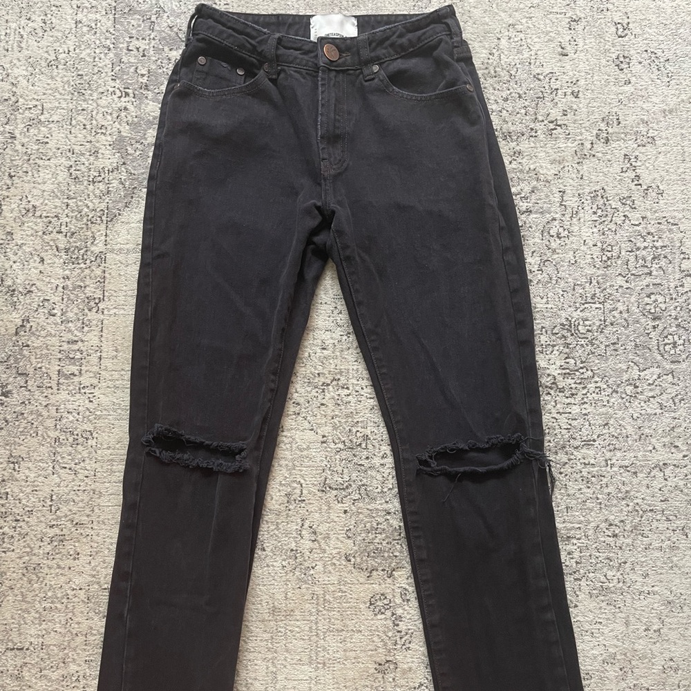 Black OneTeaspoon High Waist Awesome Baggies